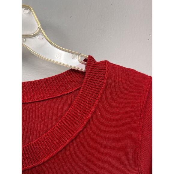 Anthropologie Shrinking Violet sweater Womens XS Red Tunic Bright Colorful - Picture 6 of 7